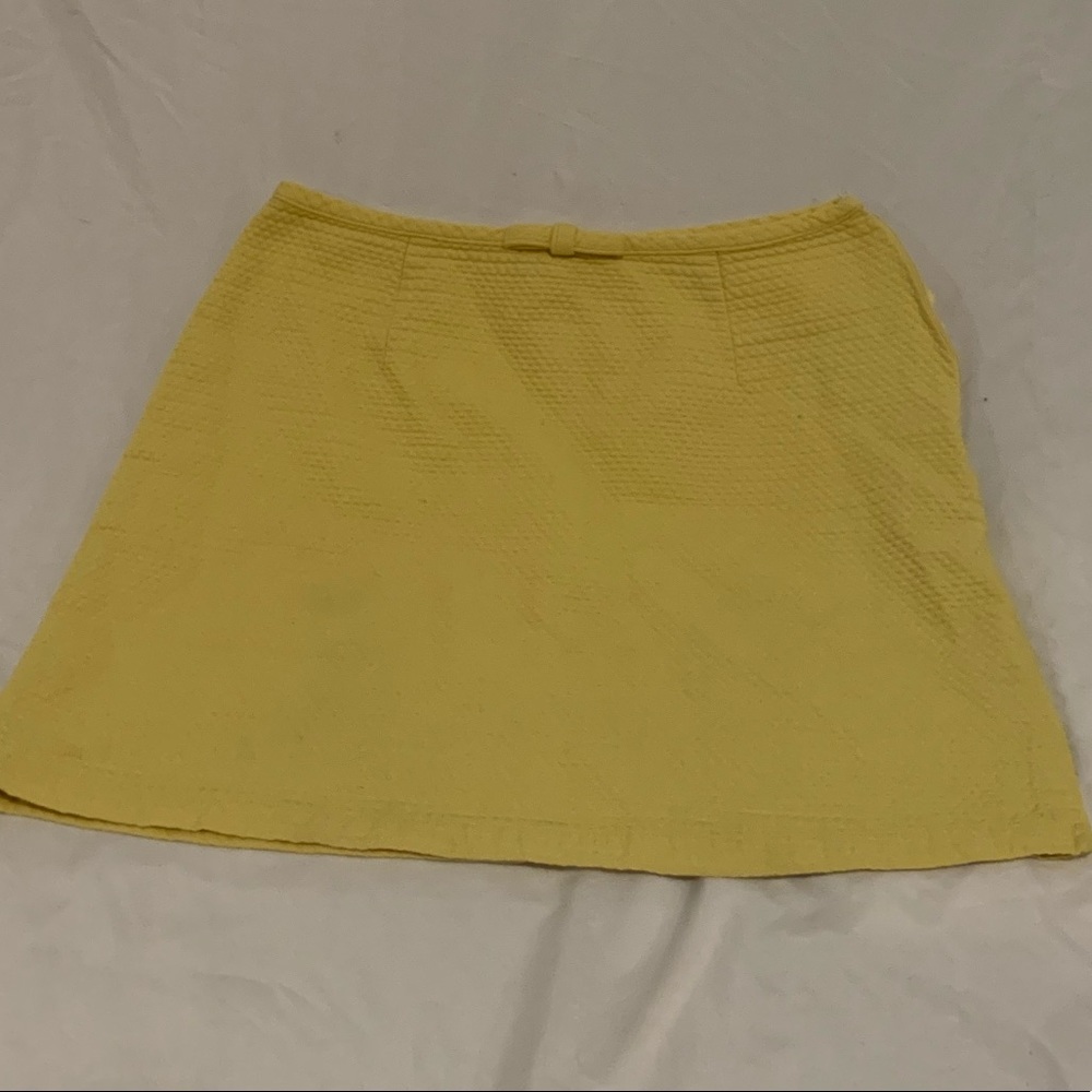 Yellow patterned skirt